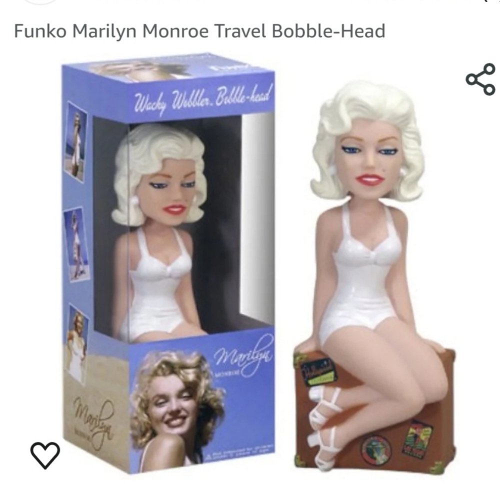 Rare Marilyn Monroe Bobble Head White Bathing Suit Funko Wacky Wobbler 2007